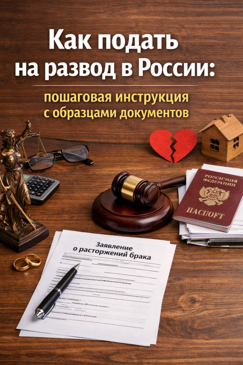 Как подать на развод в России: пошаговая инструкция с образцами документов