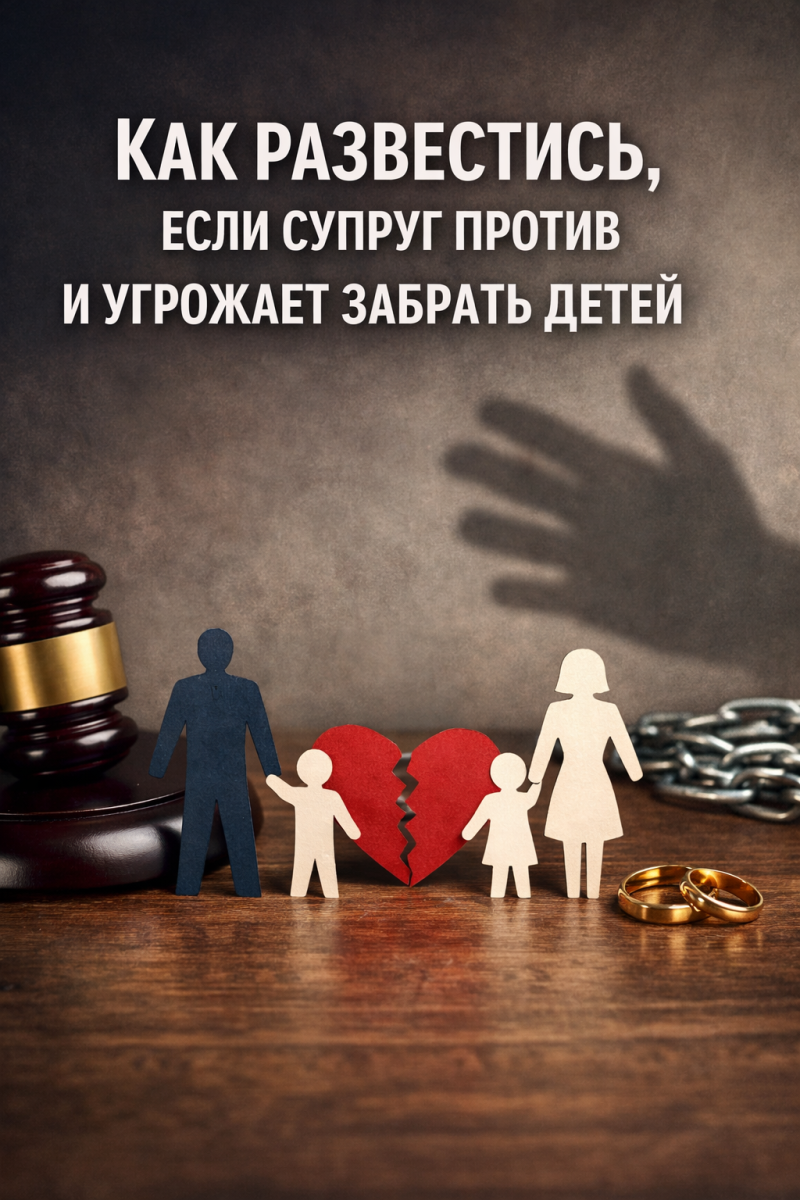 Как развестись, если супруг против и угрожает забрать детей