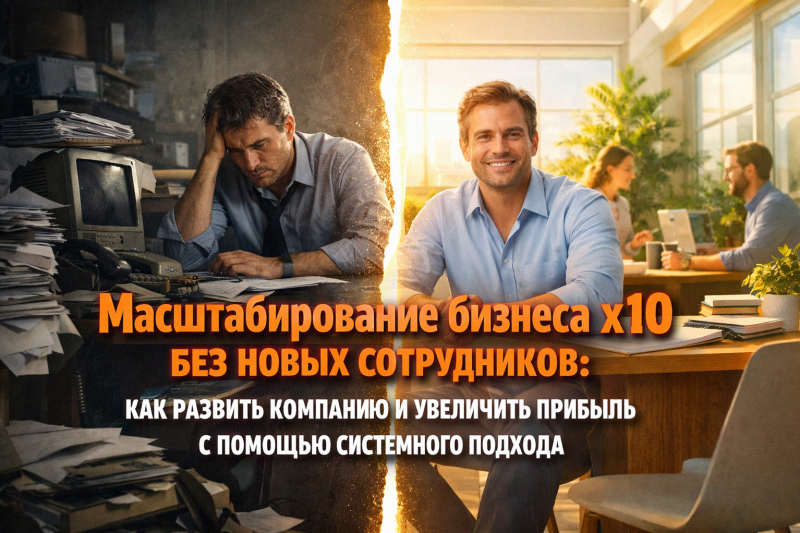Масштабирование бизнеса х10 без новых сотрудников: как развить компанию и увеличить прибыль с помощью системного подхода
