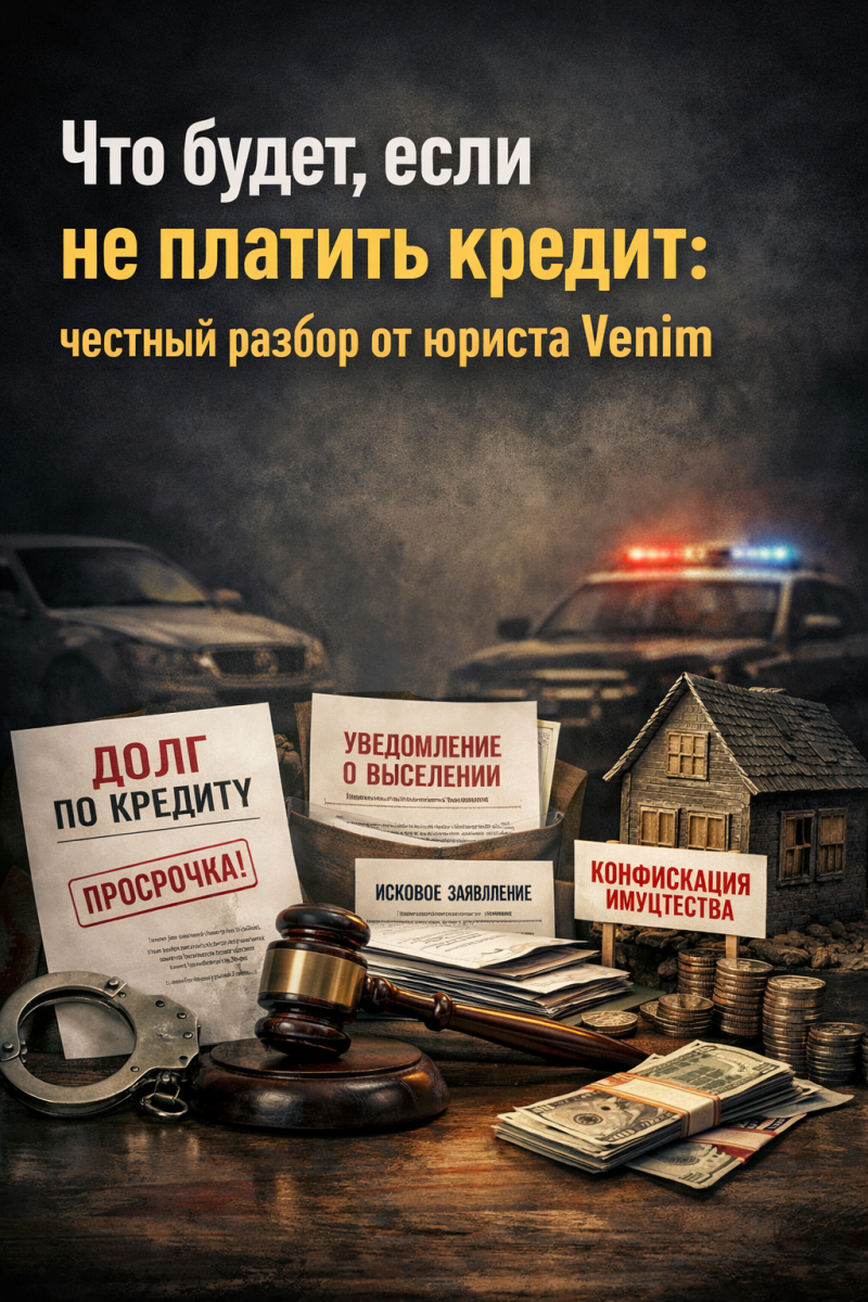 Что будет, если не платить кредит: честный разбор от юриста Venim