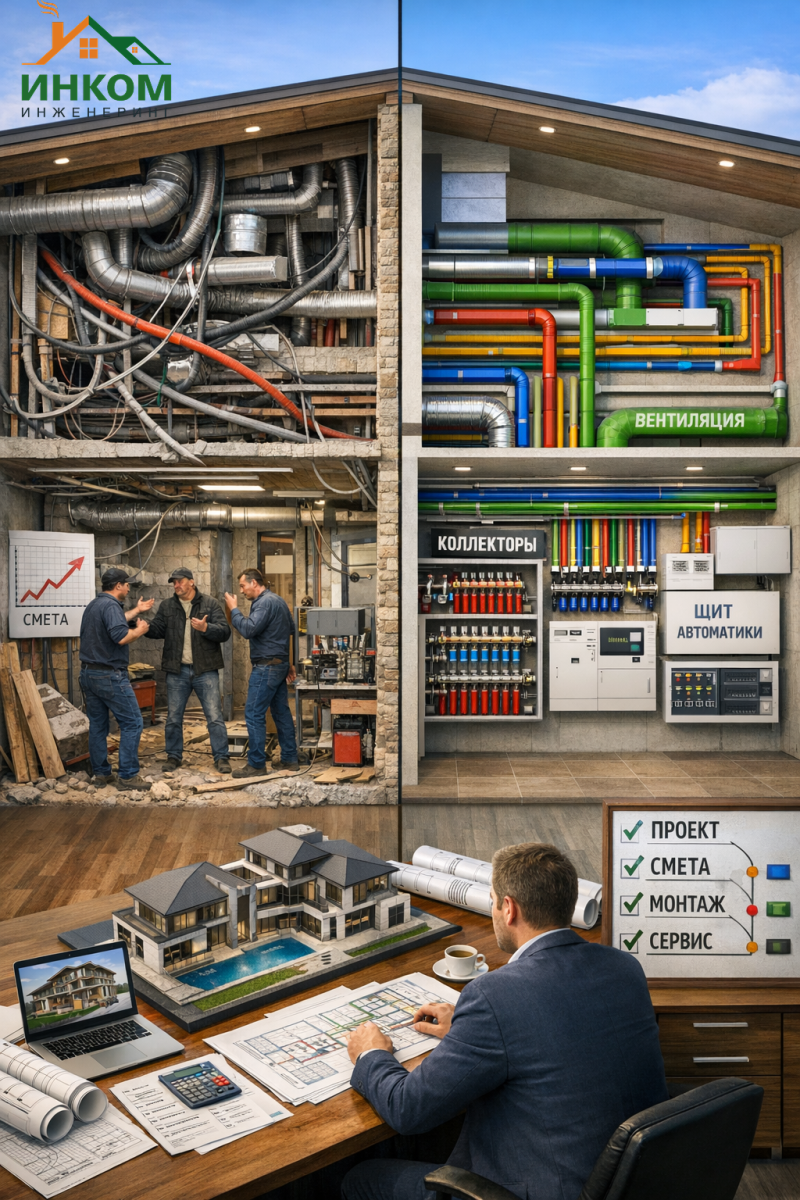 Почему монтаж инженерных систем без проекта — катастрофа для вашего дома