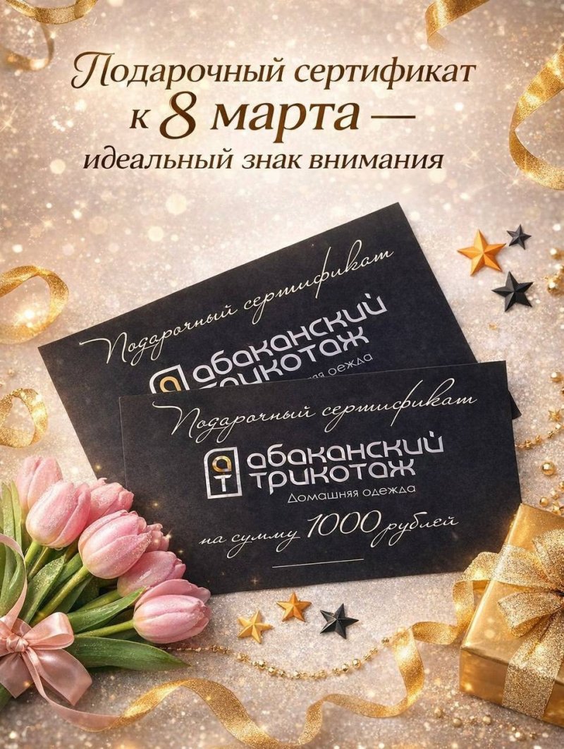 🎁 Подарочный сертификат к 8 марта — идеальный знак внимания