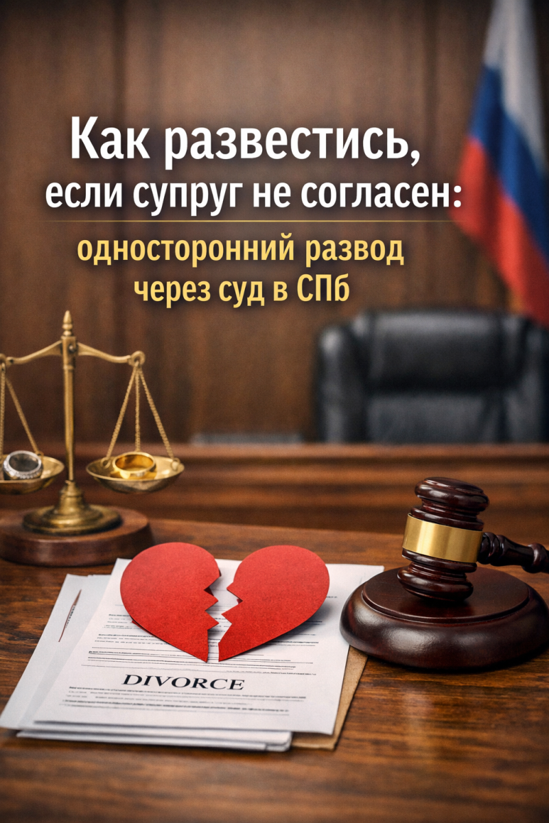 Как развестись, если супруг не согласен: односторонний развод через суд в СПб