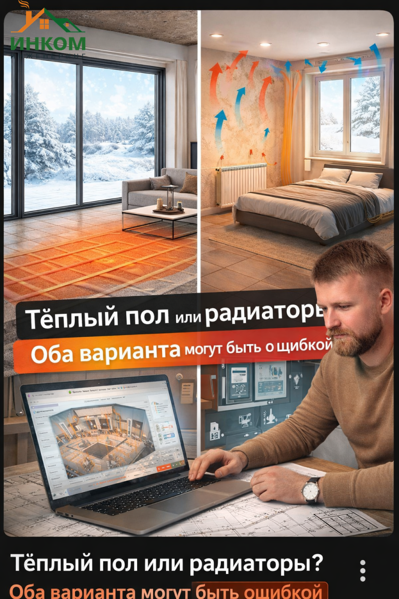 Монтаж тёплых полов или радиаторов: что выгоднее для вашего загородного дома