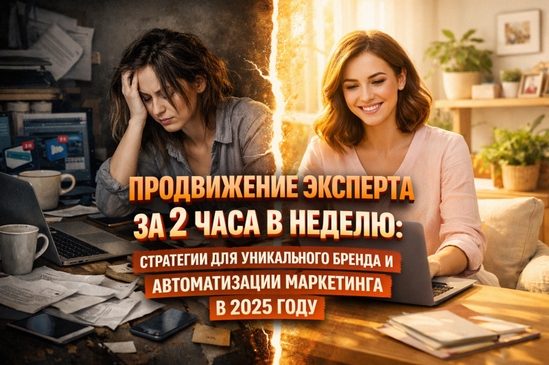 Продвижение эксперта за 2 часа в неделю: стратегии для уникального бренда и автоматизации маркетинга в 2025 году