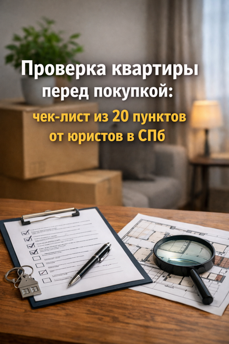 Проверка квартиры перед покупкой: чек-лист из 20 пунктов от юристов в СПб