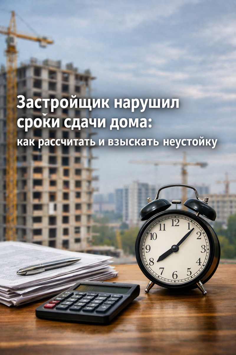 Застройщик нарушил сроки сдачи дома: как рассчитать и взыскать неустойку