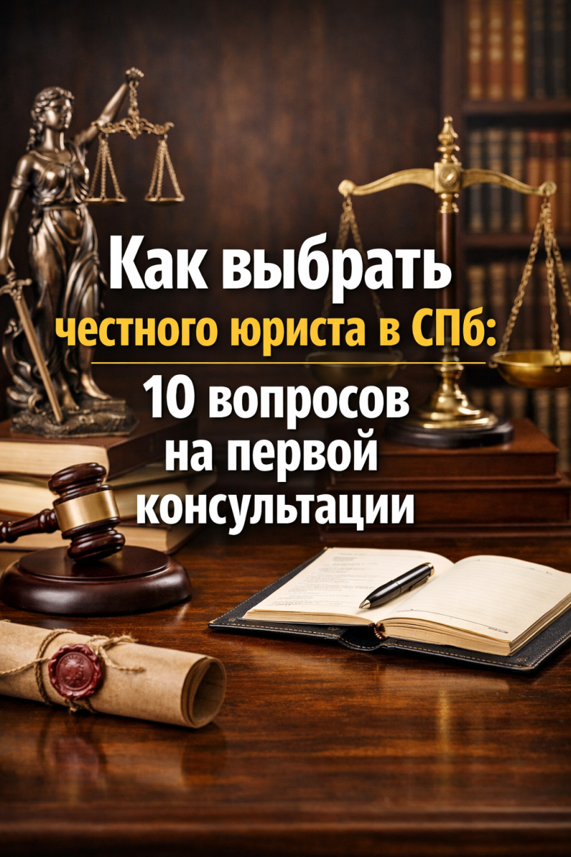 Как выбрать честного юриста в СПб: 10 вопросов на первой консультации