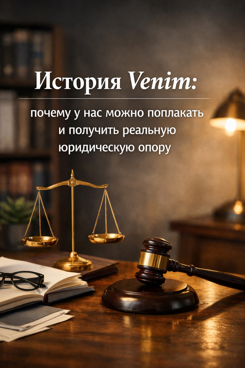 История Venim: почему у нас можно поплакать и получить реальную юридическую опору