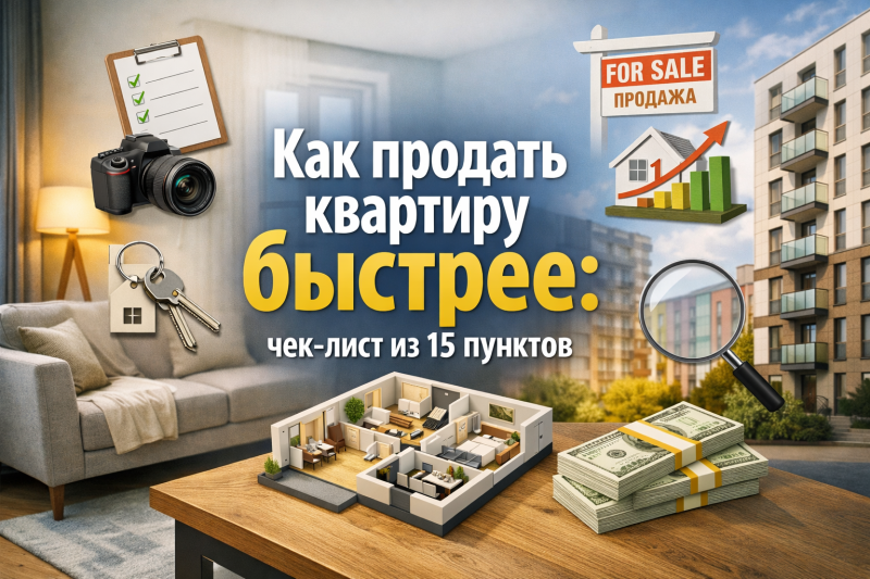 Как продать квартиру быстрее: чек-лист из 15 пунктов