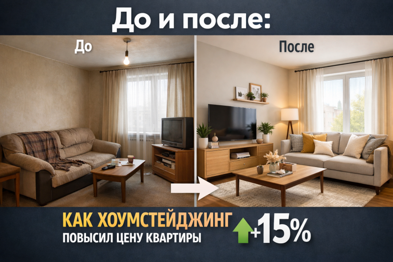 До и после: как хоумстейджинг повысил цену квартиры на 15%