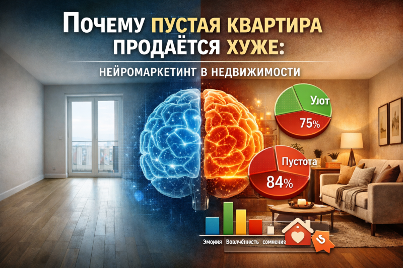 Почему пустая квартира продаётся хуже: нейромаркетинг в недвижимости