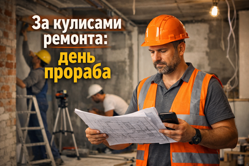 День из жизни прораба: видео о процессе ремонта