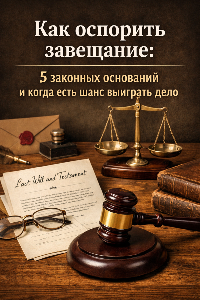 Как оспорить завещание: 5 законных оснований и когда есть шанс выиграть дело