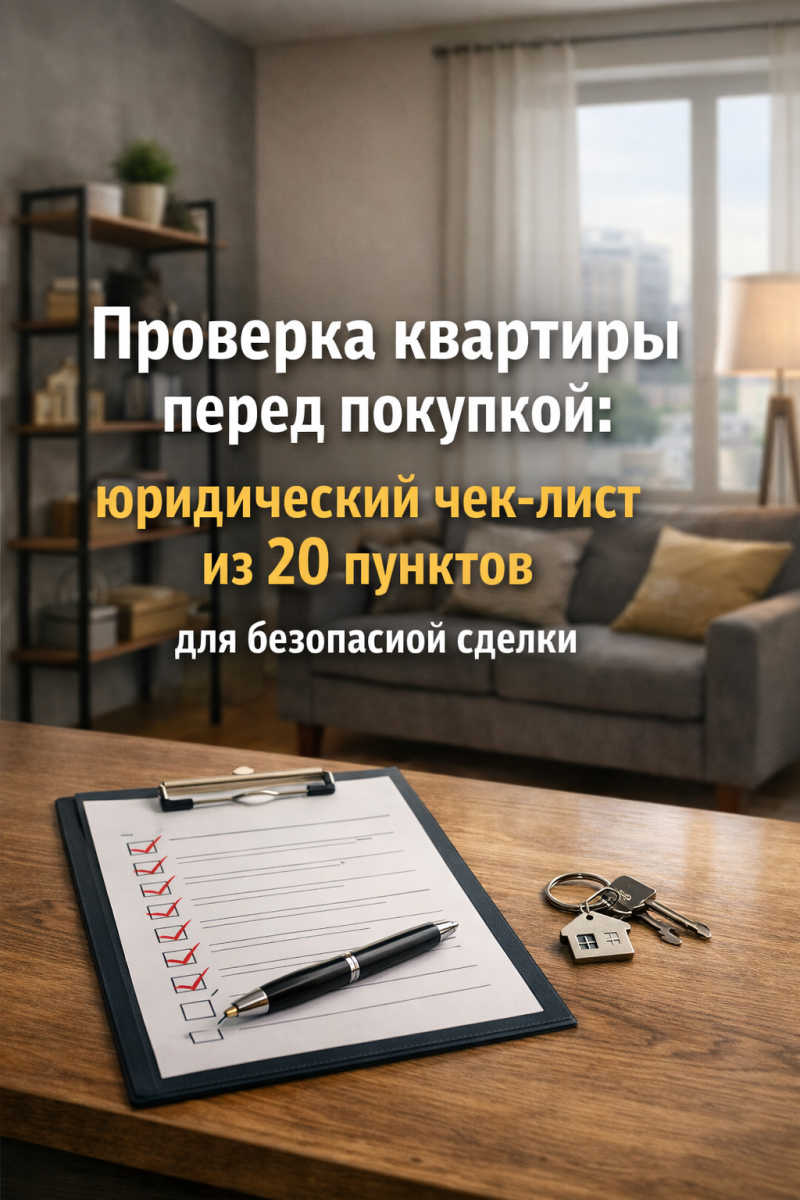 Проверка квартиры перед покупкой: юридический чек-лист из 20 пунктов для безопасной сделки