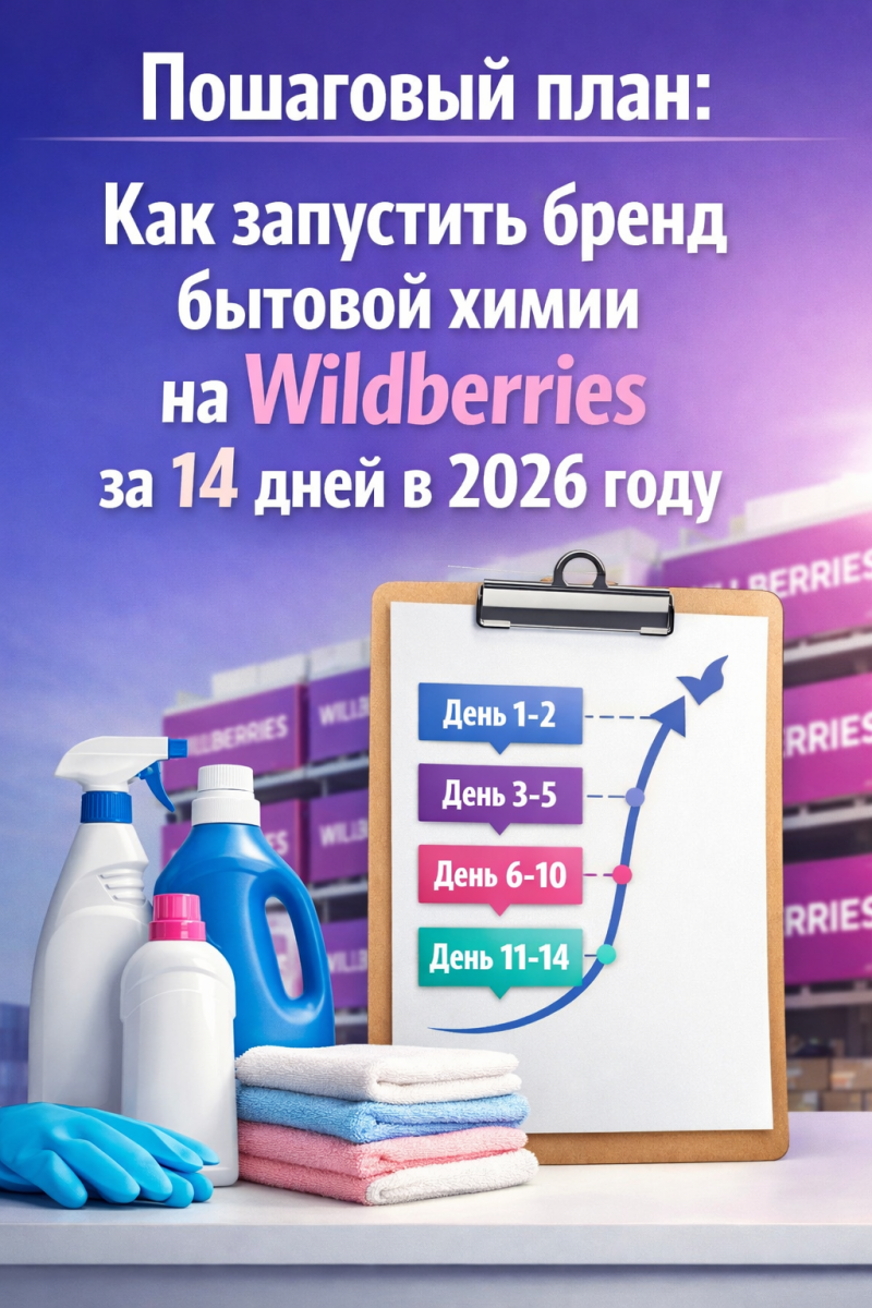 Пошаговый план: Как запустить бренд бытовой химии на Wildberries за 14 дней в 2026 году