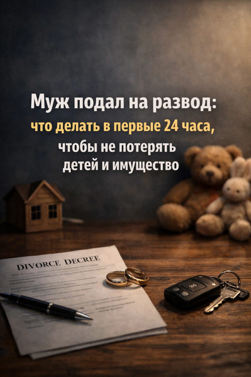 Муж подал на развод: что делать в первые 24 часа, чтобы не потерять детей и имущество