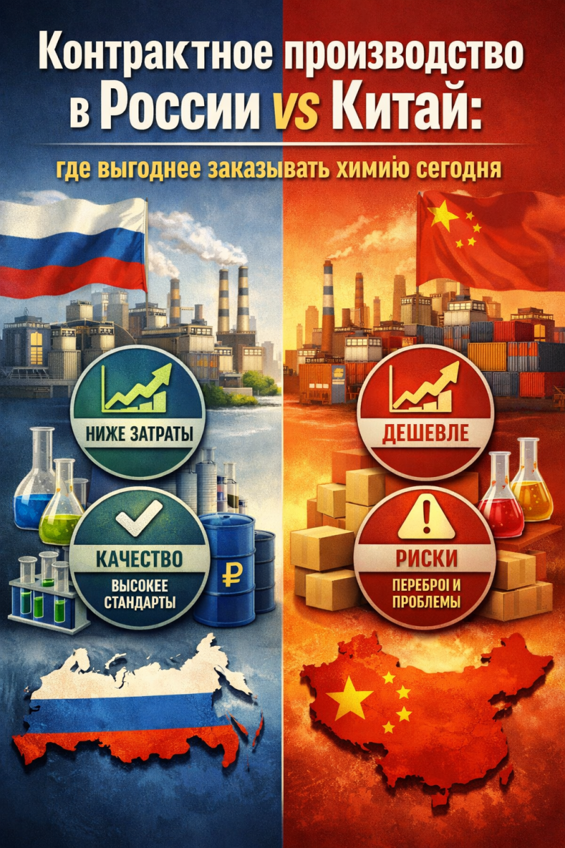 Контрактное производство в России vs Китай: где выгоднее заказывать химию сегодня