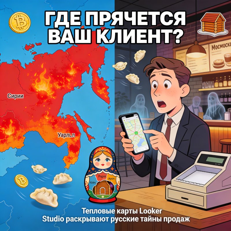 Google Studio: тепловые карты продаж — где наш клиент на самом деле