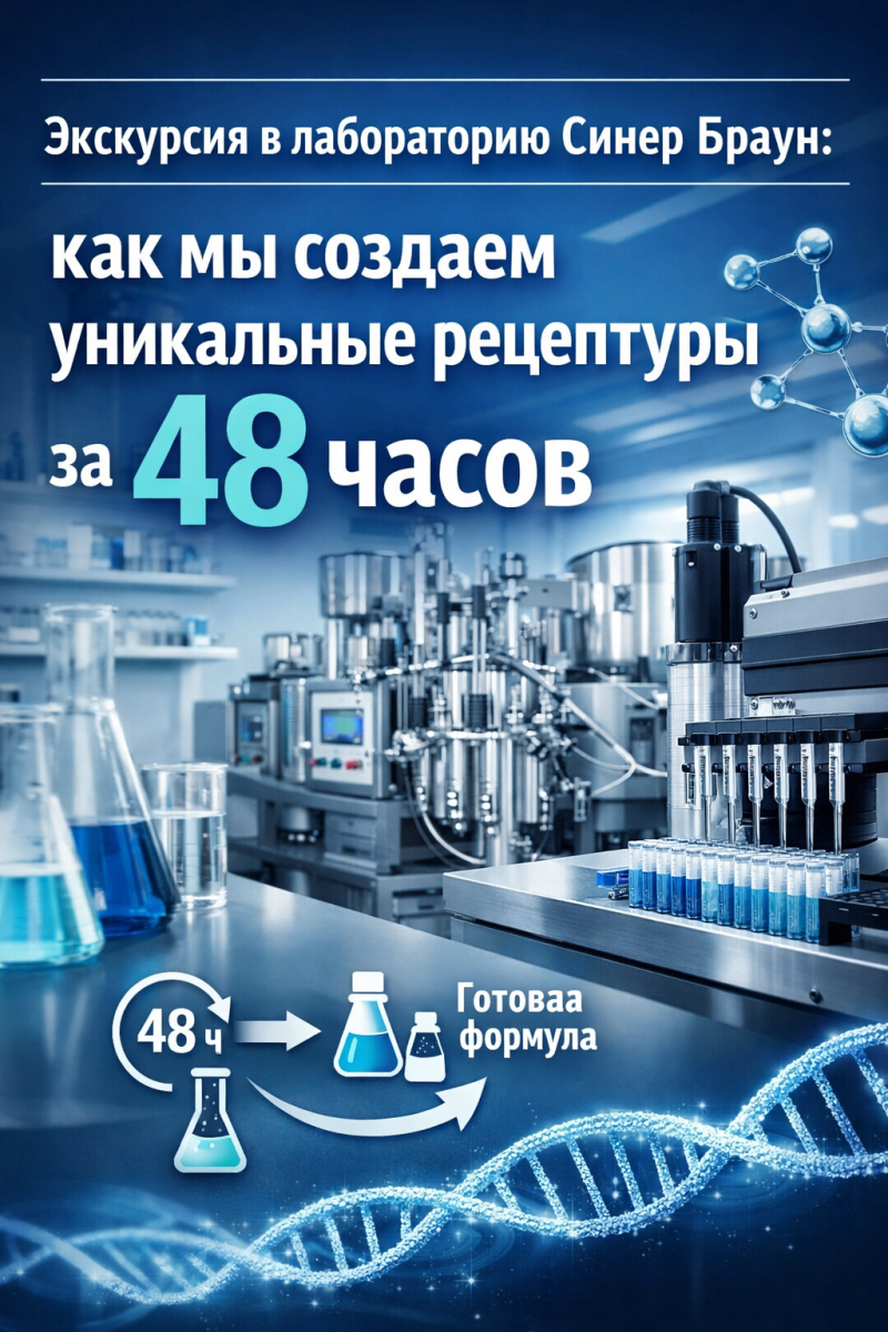 Экскурсия в лабораторию Синер Браун: как мы создаем уникальные рецептуры за 48 часов