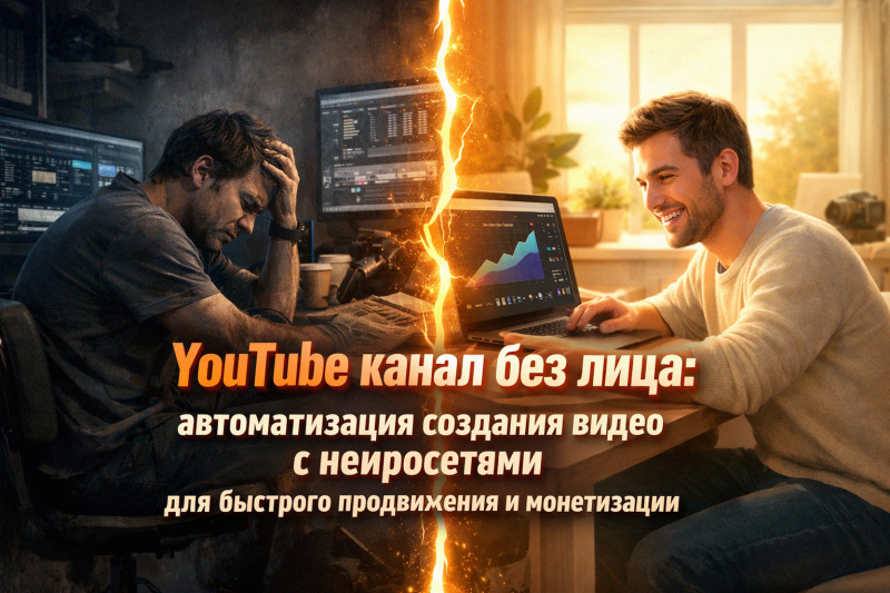 YouTube канал без лица: автоматизация создания видео с нейросетями для быстрого продвижения и монетизации