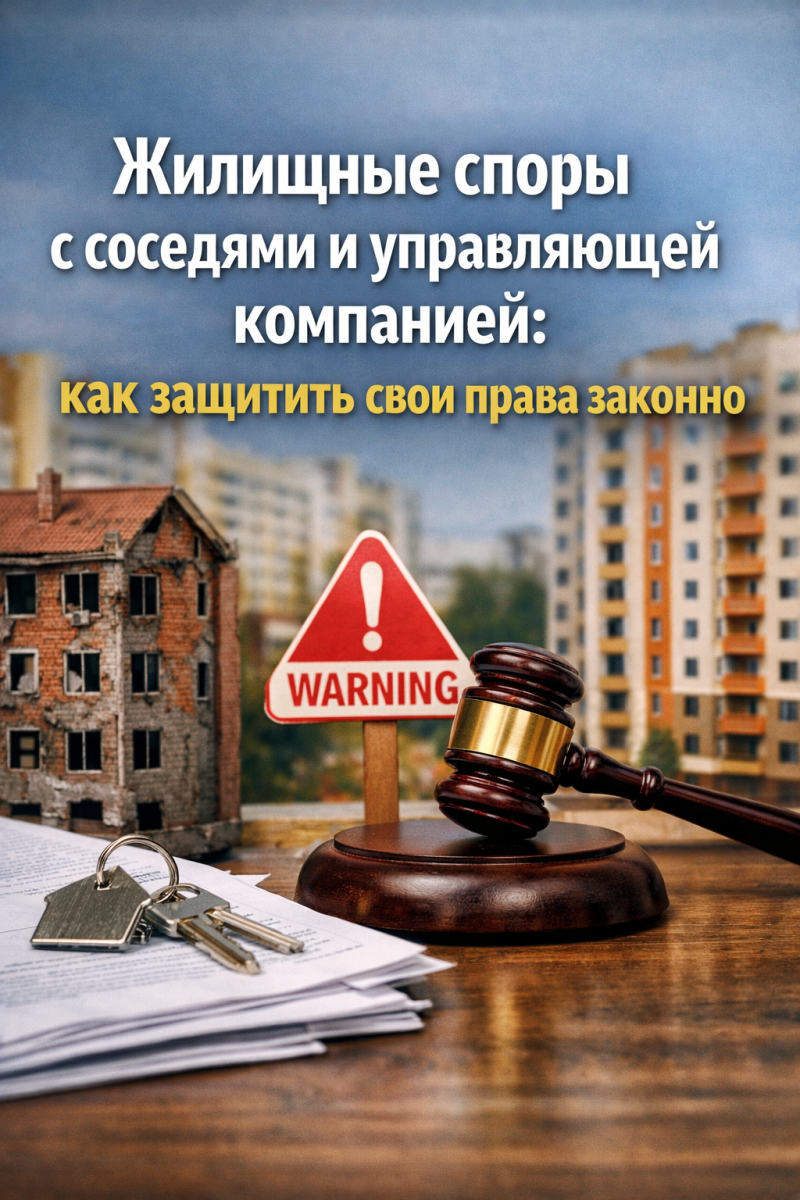 Жилищные споры с соседями и управляющей компанией: как защитить свои права законно