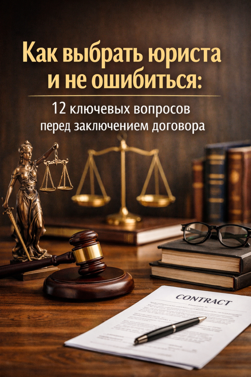 Как выбрать юриста и не ошибиться: 12 ключевых вопросов перед заключением договора