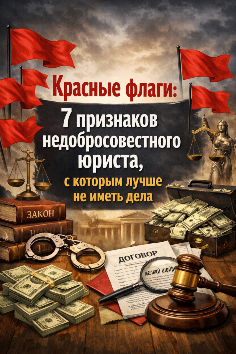 Красные флаги: 7 признаков недобросовестного юриста, с которым лучше не иметь дела