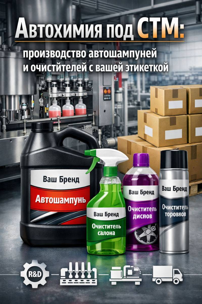 Автохимия под СТМ: производство автошампуней и очистителей с вашей этикеткой