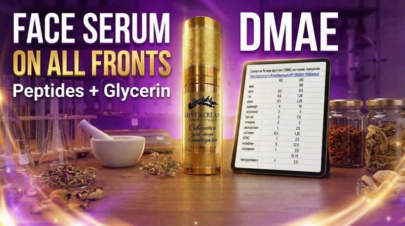 Сыворотка с DMAE для лица «По всем фронтам» — пептиды и гликарин в составе