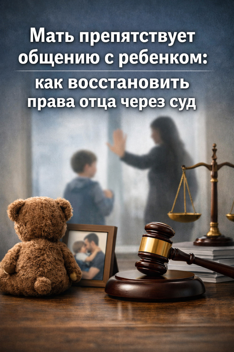 Мать препятствует общению с ребенком: как восстановить права отца через суд