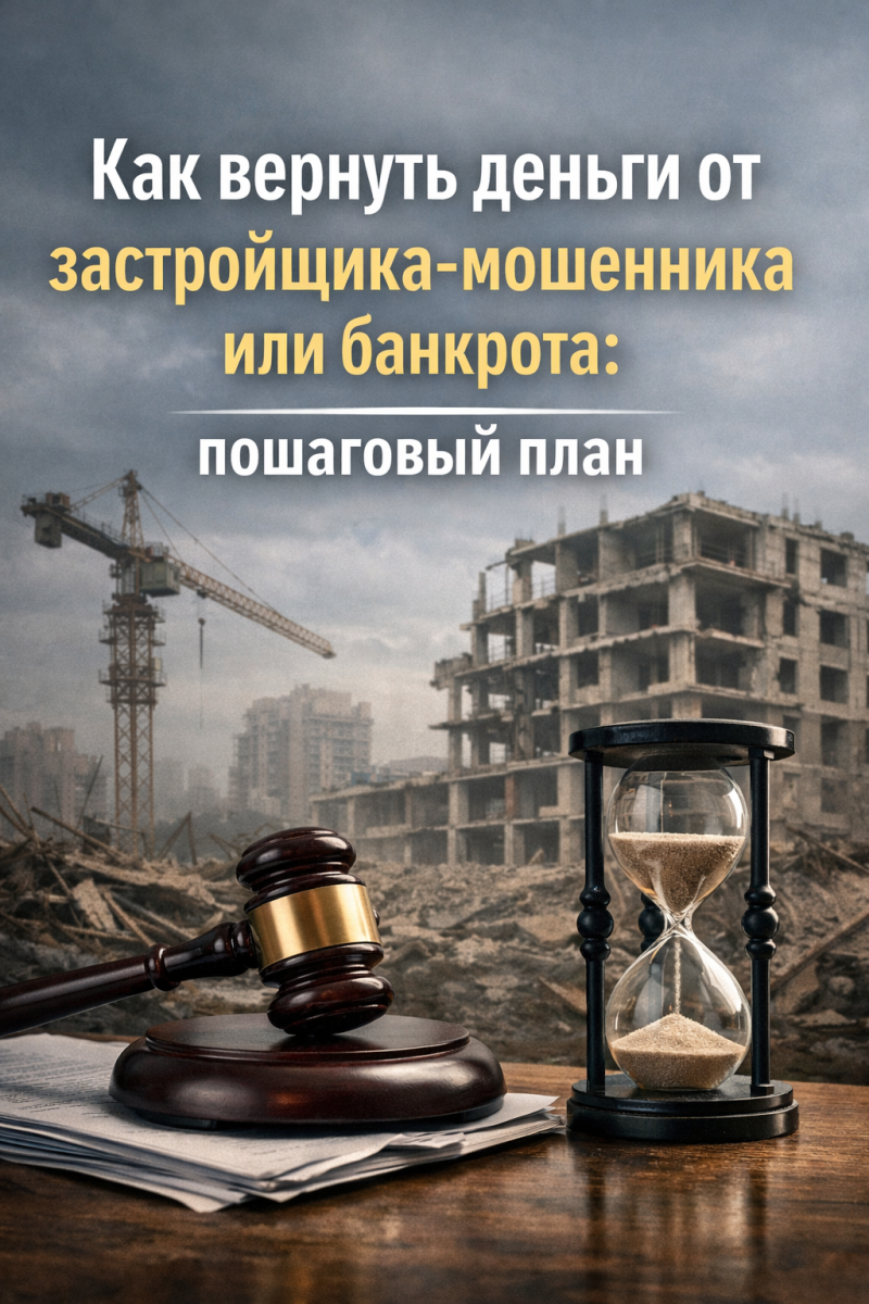 Как вернуть деньги от застройщика‑мошенника или банкрота: пошаговый план