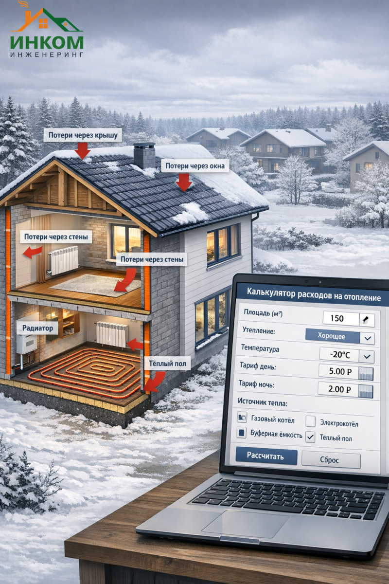 Быстрый расчет расходов на отопление: калькулятор для современных домов