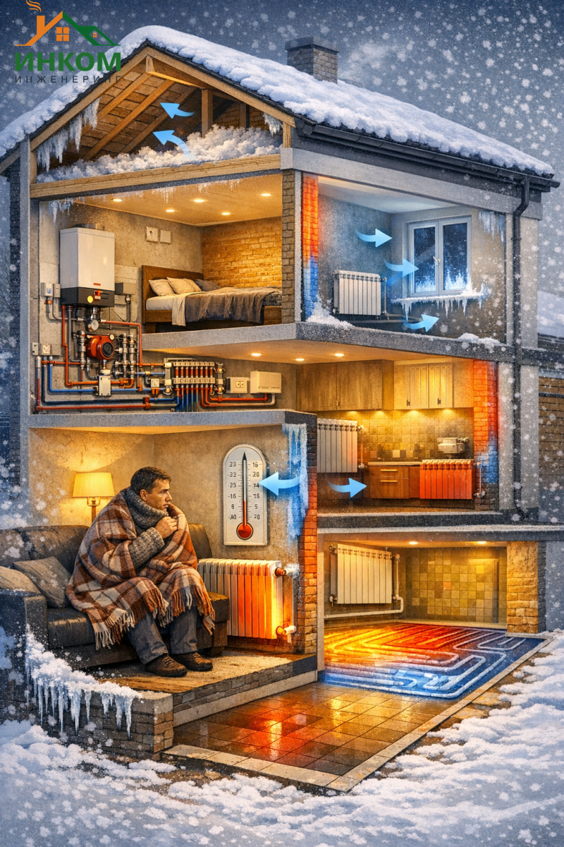 Почему холодно в доме даже при работающей системе отопления: причины и решения