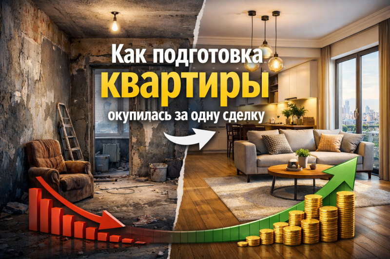 Как подготовка квартиры окупилась за одну сделку