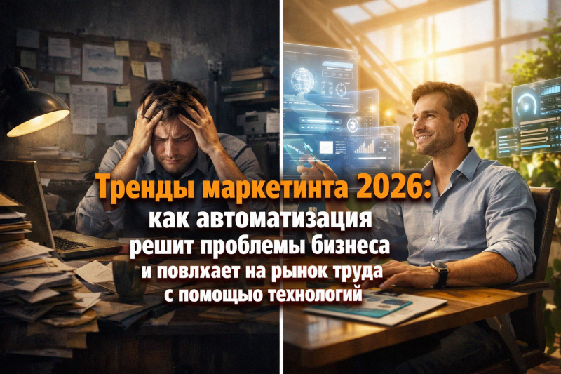 Тренды маркетинга 2026: как автоматизация решит проблемы бизнеса и повлияет на рынок труда с помощью технологий