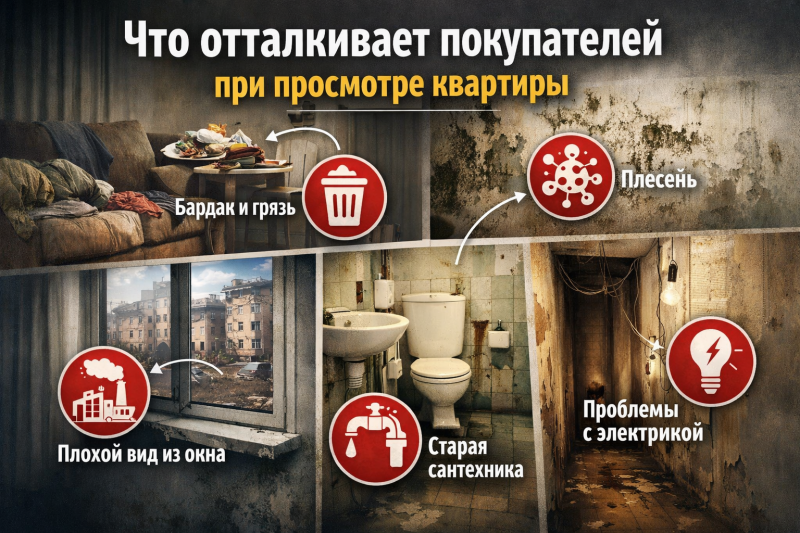 Что отталкивает покупателей при просмотре квартиры