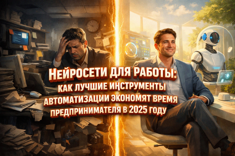 Нейросети для работы: как лучшие инструменты автоматизации экономят время предпринимателя в 2025 году