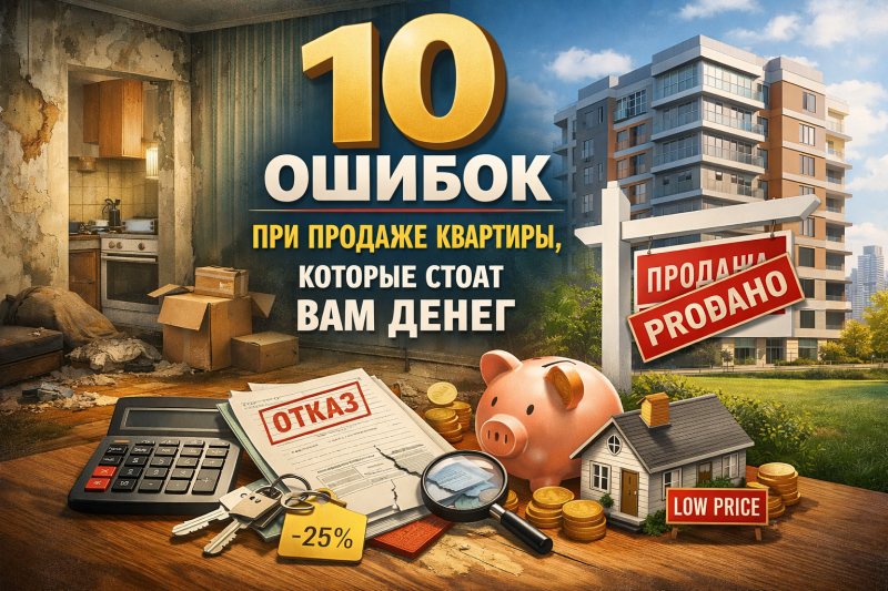 10 ошибок при продаже квартиры, которые стоят вам денег