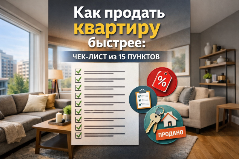 Как продать квартиру быстрее: чек-лист из 15 пунктов
