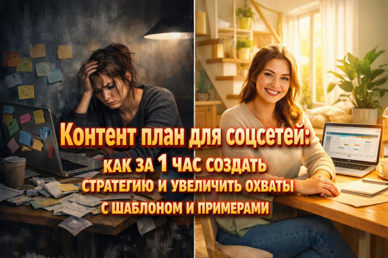 Контент план для соцсетей: как за 1 час создать стратегию и увеличить охваты с шаблоном и примерами