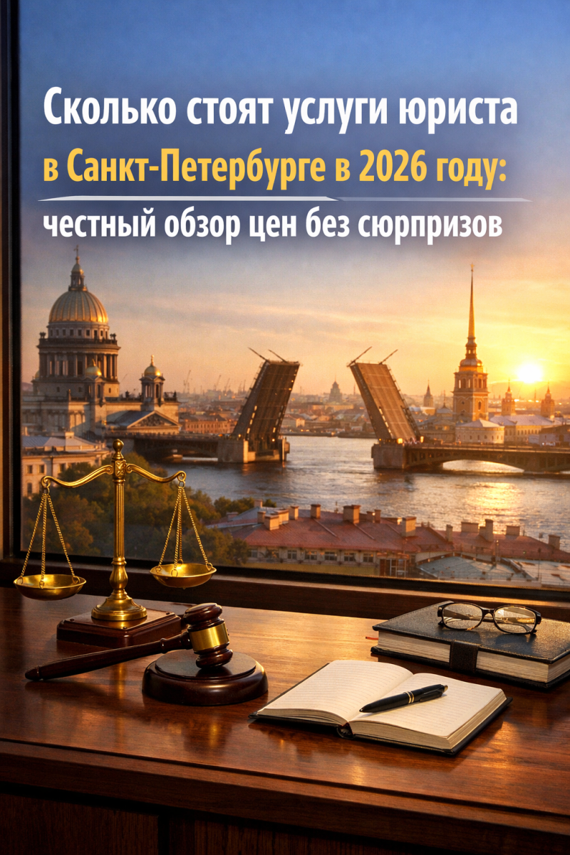 Сколько стоят услуги юриста в Санкт-Петербурге в 2026 году: честный обзор цен без сюрпризов