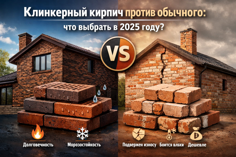 Клинкерный кирпич против обычного: что выбрать в 2025 году?