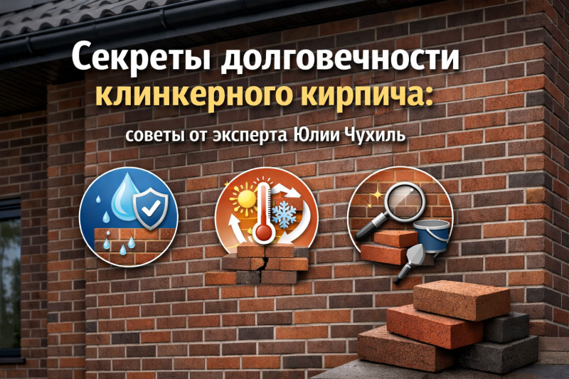 Секреты долговечности клинкерного кирпича: советы от эксперта Юлии Чухиль