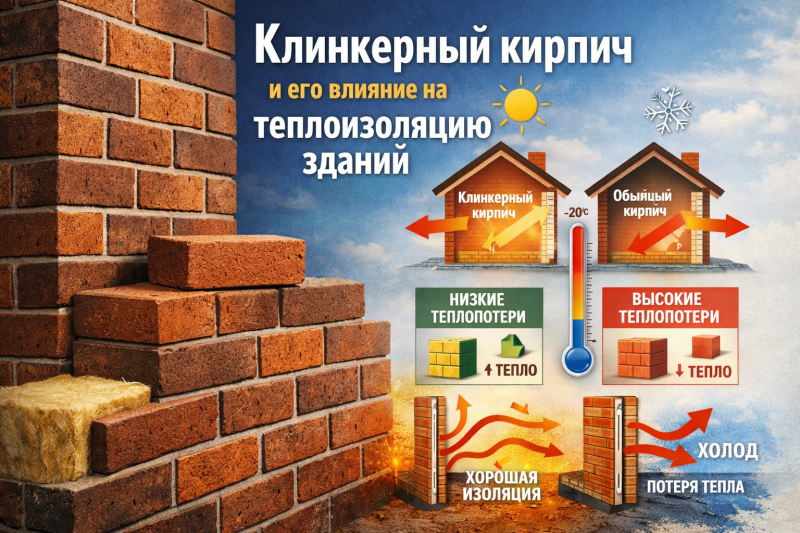 Клинкерный кирпич и его влияние на теплоизоляцию зданий