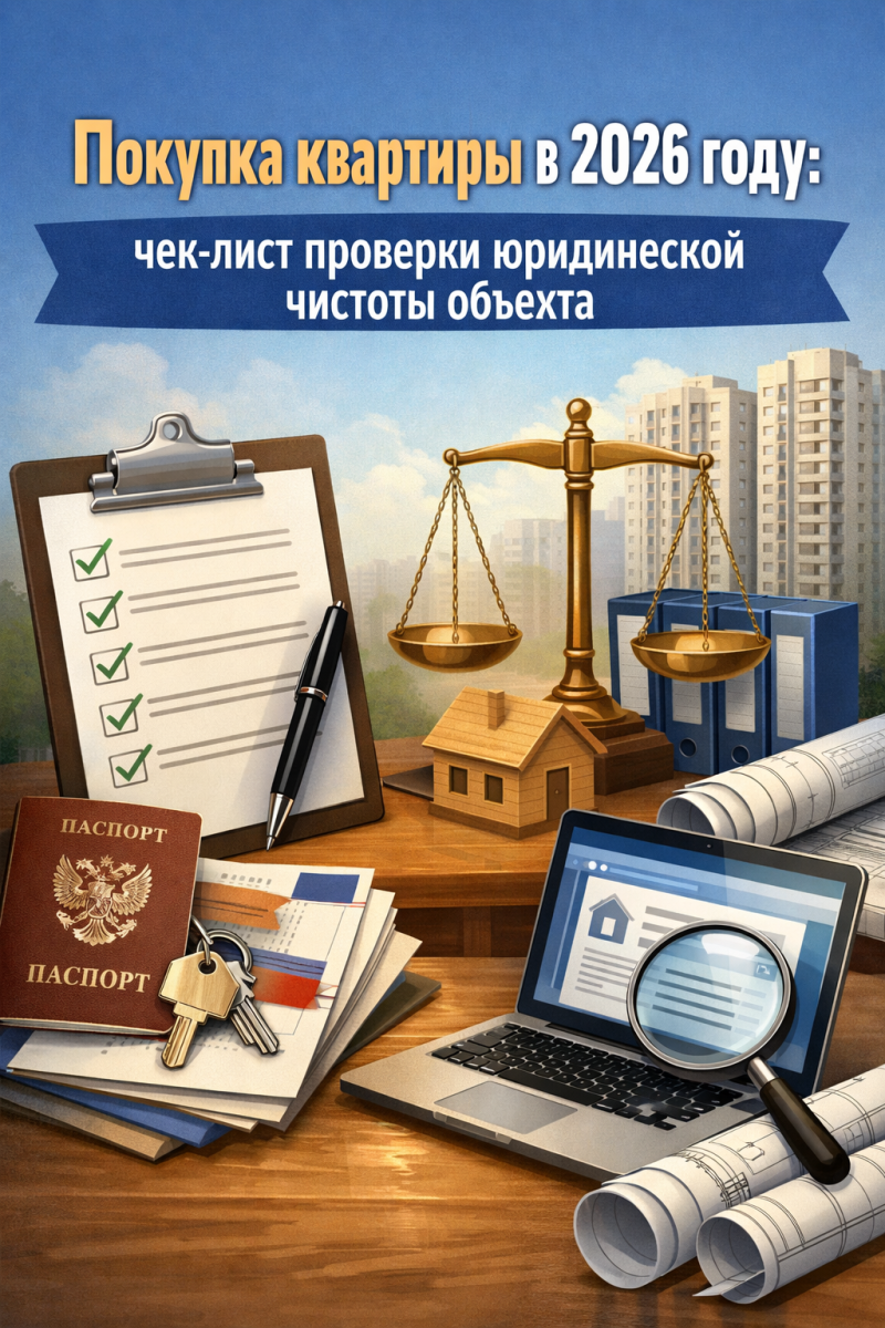 Покупка квартиры в 2026 году: чек-лист проверки юридической чистоты объекта