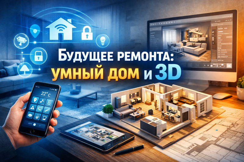 Технологии и инновации в ремонте: умный дом и 3D-визуализация