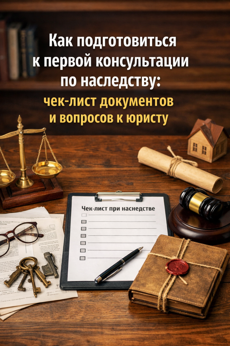 Как подготовиться к первой консультации по наследству: чек-лист документов и вопросов к юристу