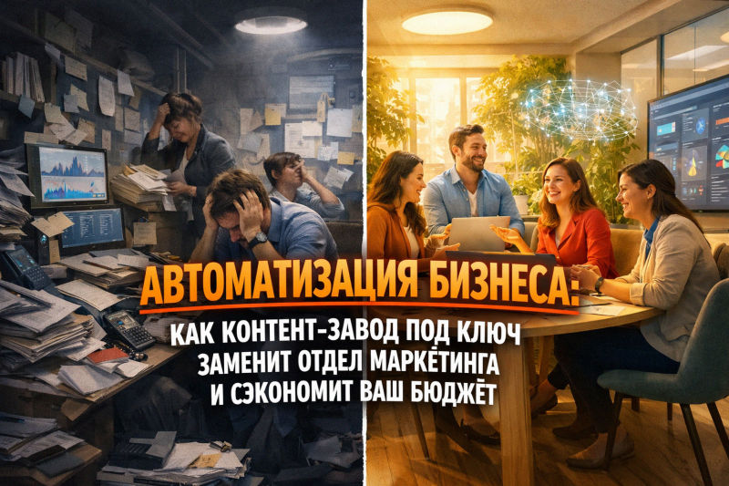 Автоматизация бизнеса: как контент-завод под ключ заменит отдел маркетинга и сэкономит ваш бюджет