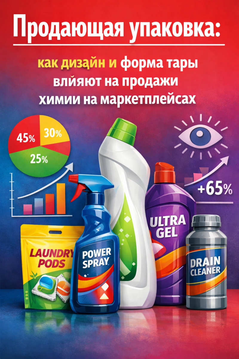 Продающая упаковка: как дизайн и форма тары влияют на продажи химии на маркетплейсах